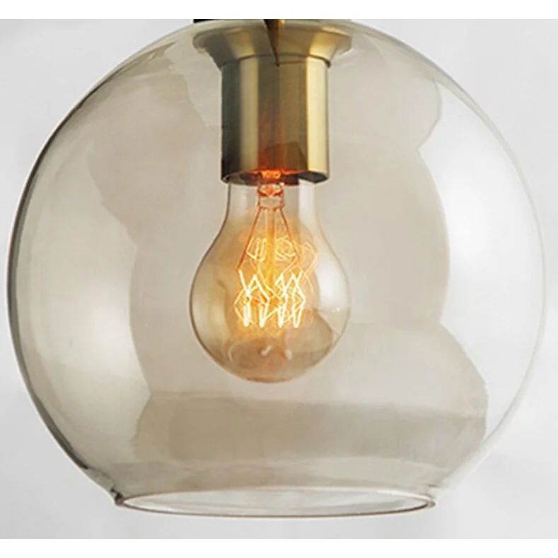 Cognac Glass Pendant Light | Copper-framed Amber Mid-century Modern Dining & Kitchen Casalolalights Luxury Lamps