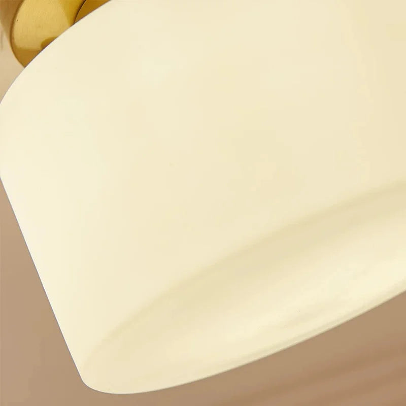 Modern Copper and Glass Flush Mount Ceiling Light – Compact Fixture for Low Ceilings