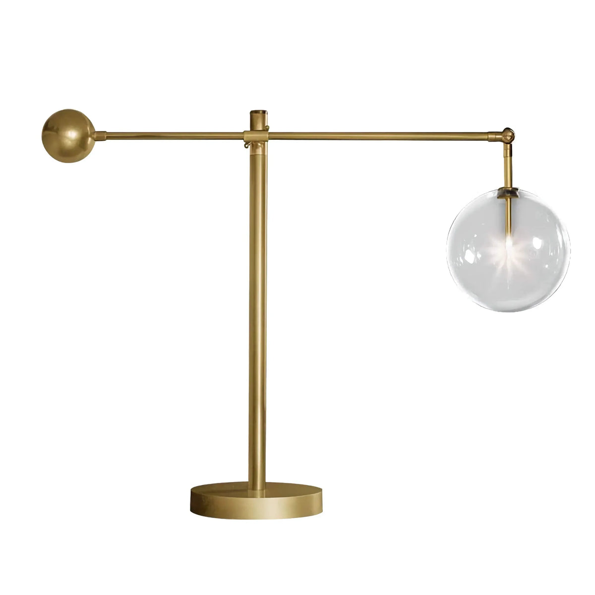 Copper & Glass Globe Table Lamp 86cm | Articulated-arm Modern Industrial Desk Living Casalolalights Luxury Lamps