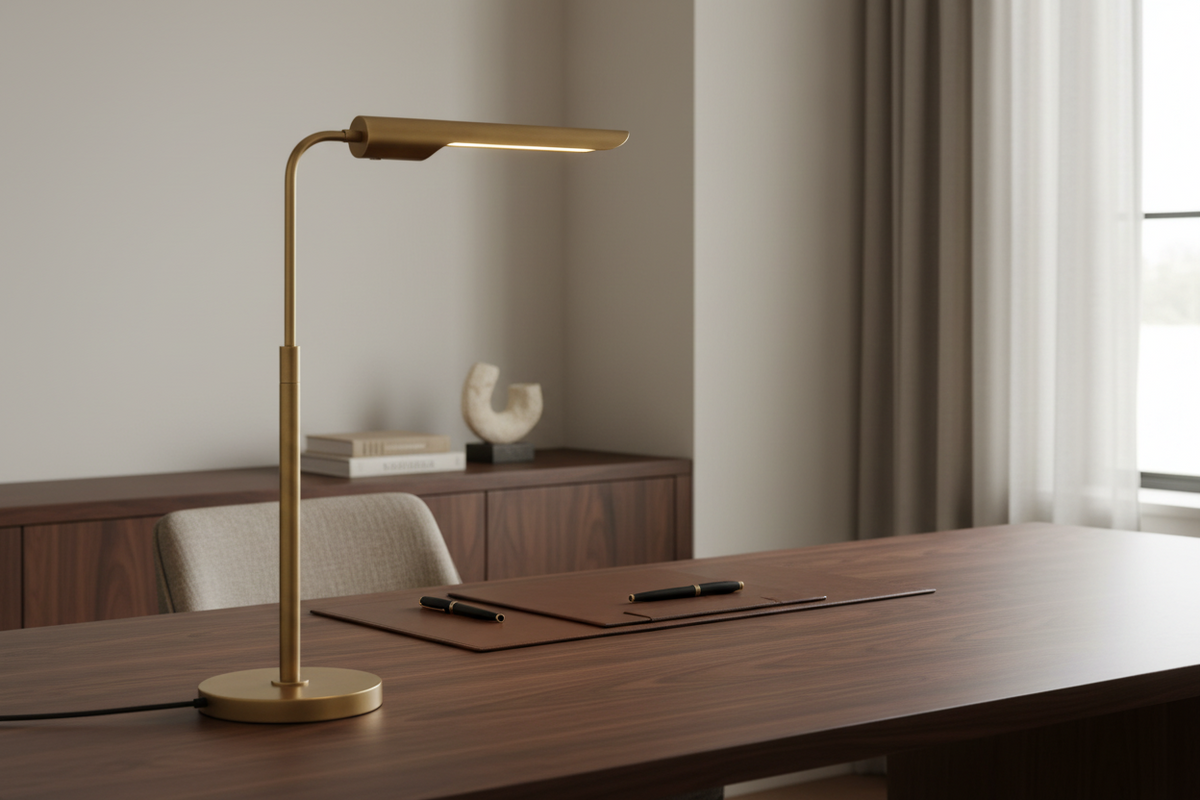 Copper Desk Lamp 60cm | Modern Led Task Minimalist Scandinavian Office & Bedroom Casalolalights Luxury Lamps