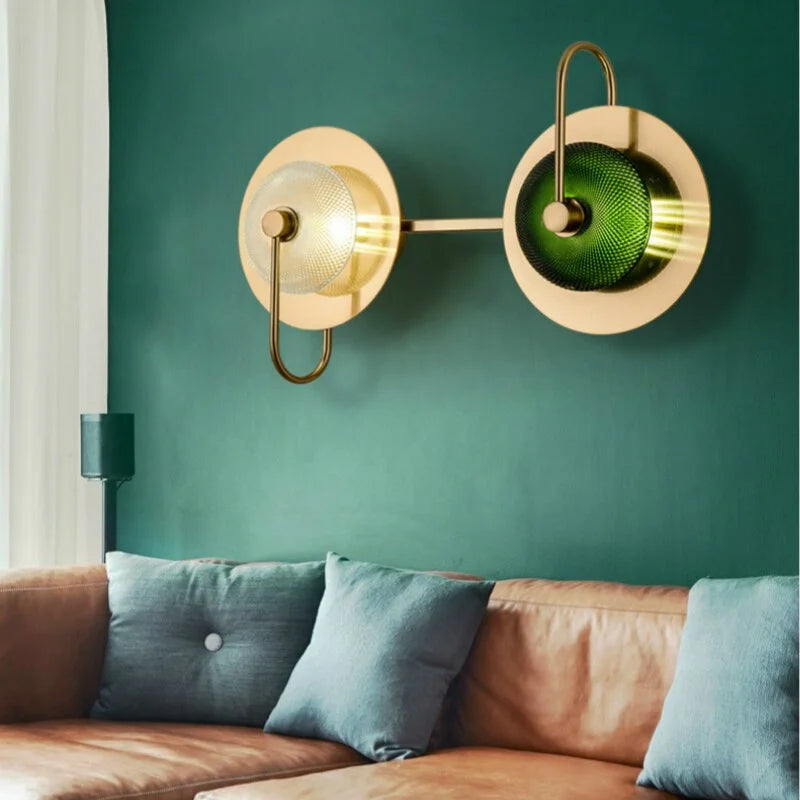 Crystal Green Wall Lamp | Mid Century Modern Lighting Sconces | Casalola