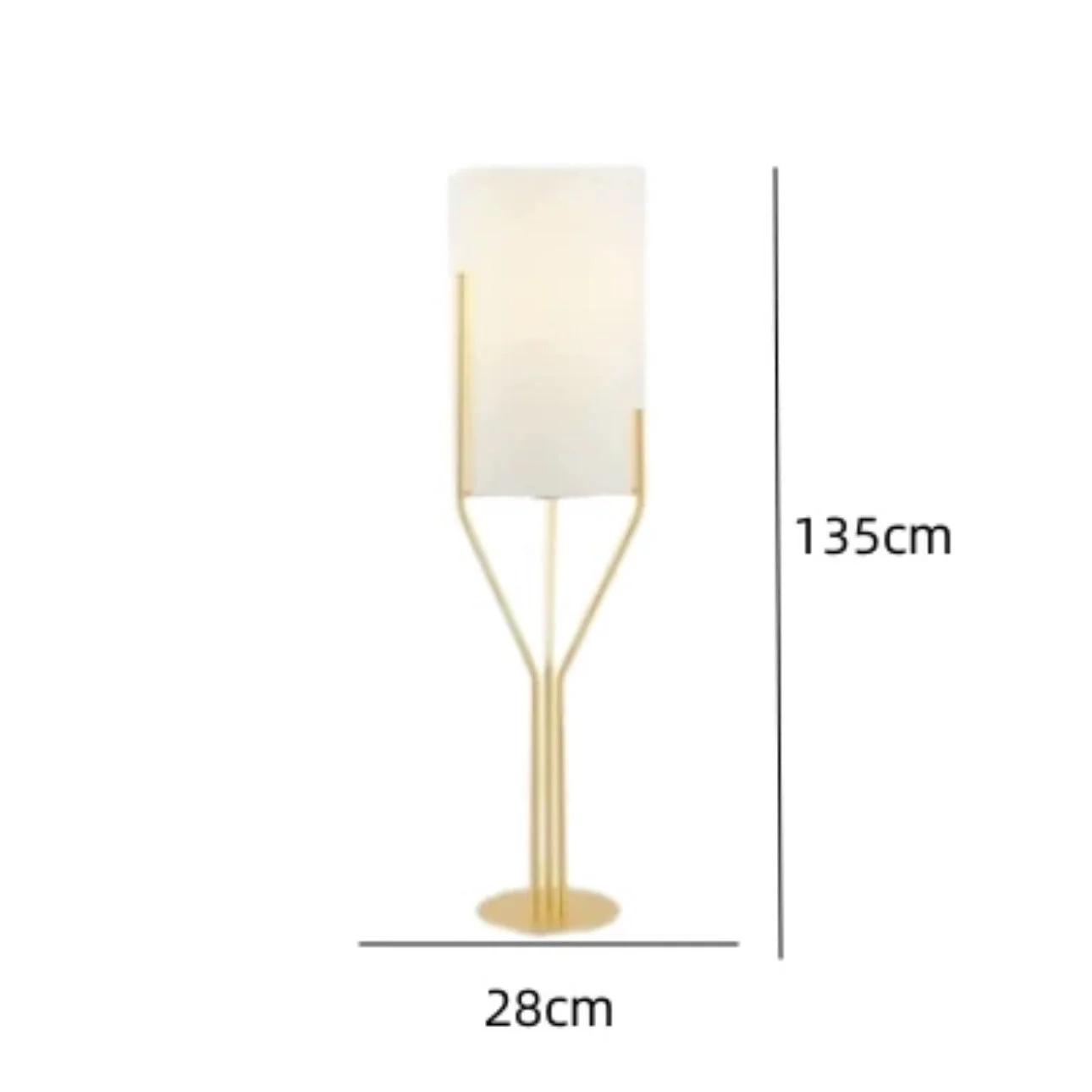 Modern Floor Lamp Gold Finish Fabric Shade Warm Light Csa Ul Listed Ce