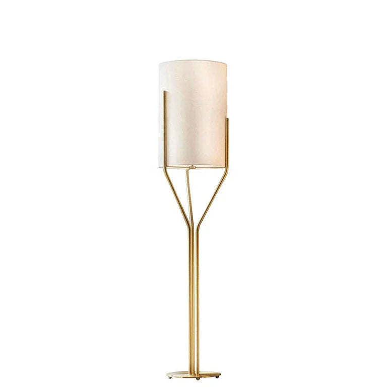 Modern Floor Lamp Gold Finish Fabric Shade Warm Light Csa Ul Listed Ce