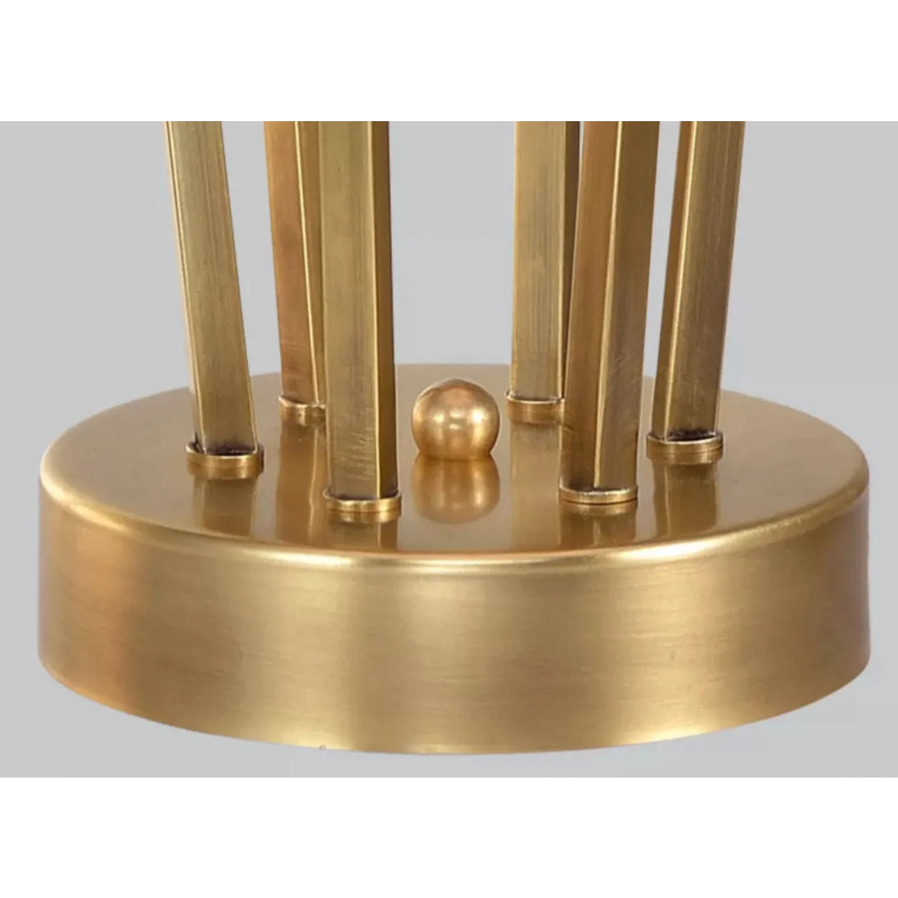 Brushed Brass Geometric Table Lamp | Designer Modern Lighting for Living Room