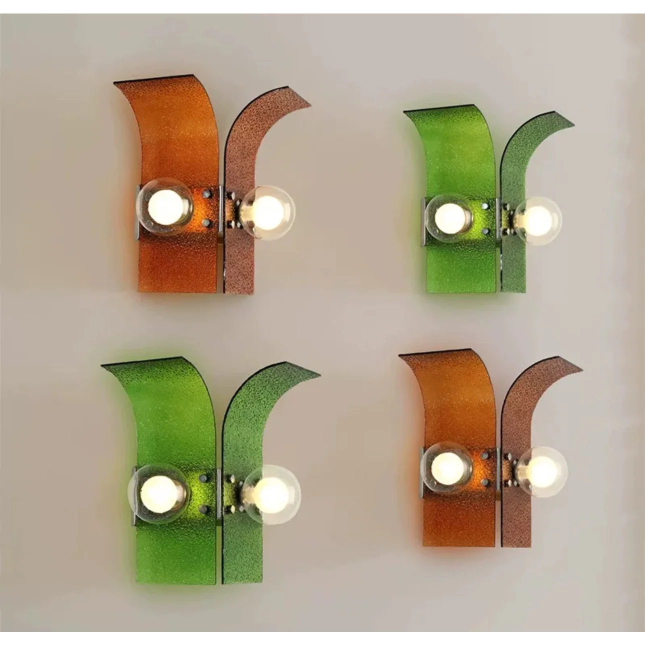 Modern Glass Wall Light 37x40cm 3000k Led