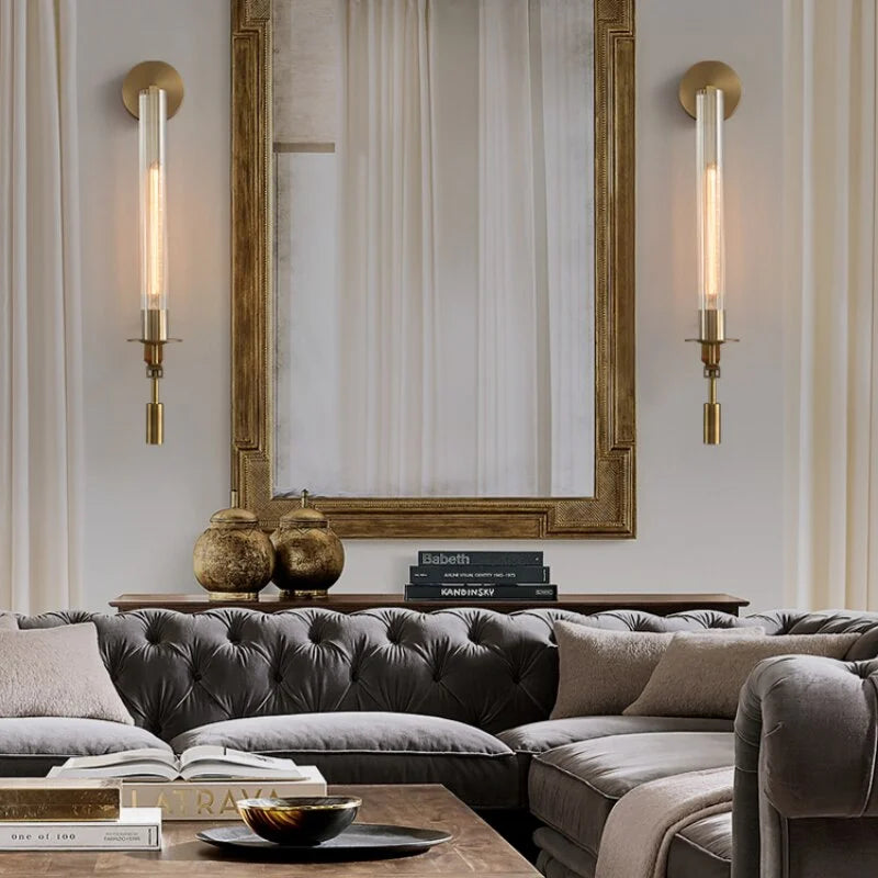 Glass Wall Sconce | Modern Gold Led Light Bedside Hallway Dining Room & Bedroom Casalolalights Luxury Lamps
