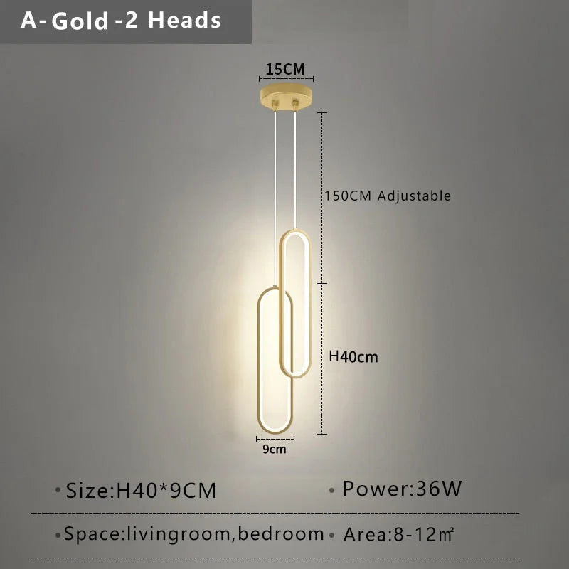 Modern Pendant Lighting | Metal Ring Led Gold Ceiling Light Fixtures | Casalola