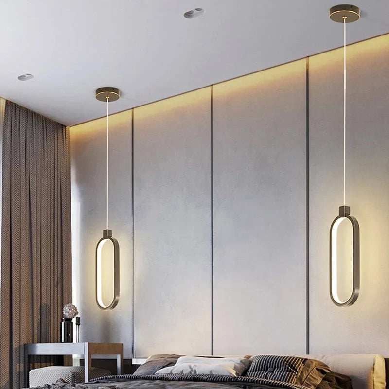 Modern Pendant Lighting | Metal Ring Led Gold Ceiling Light Fixtures | Casalola