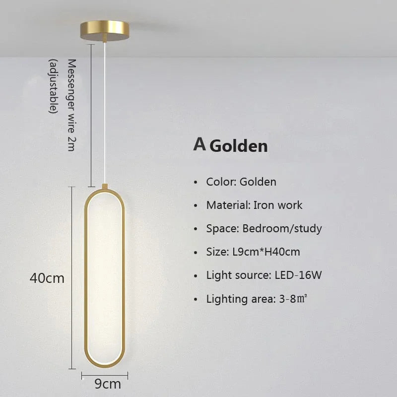 Modern Pendant Lighting | Metal Ring Led Gold Ceiling Light Fixtures | Casalola