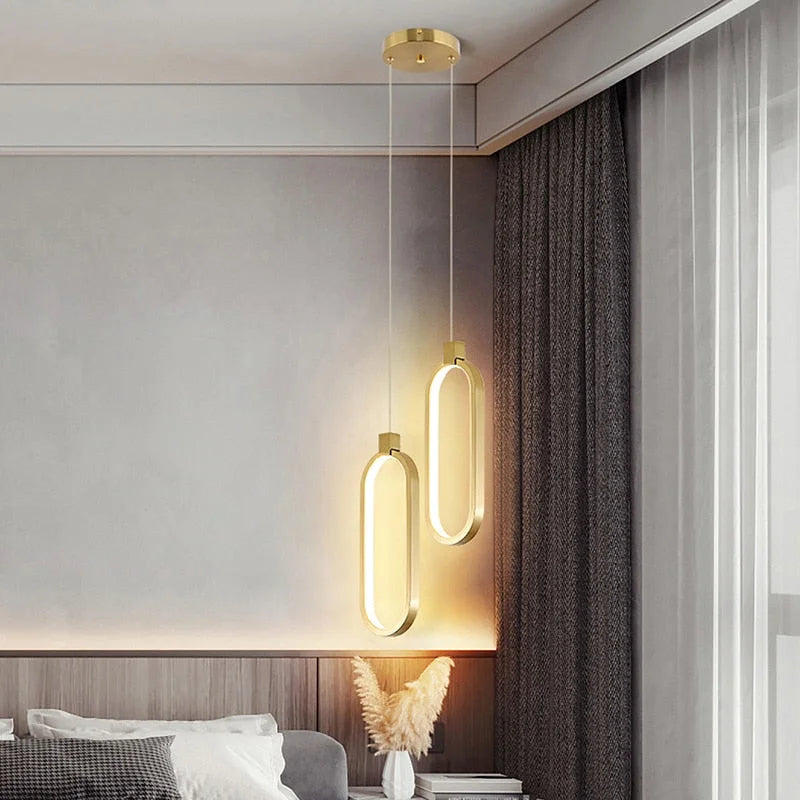 Modern Pendant Lighting | Metal Ring Led Gold Ceiling Light Fixtures | Casalola