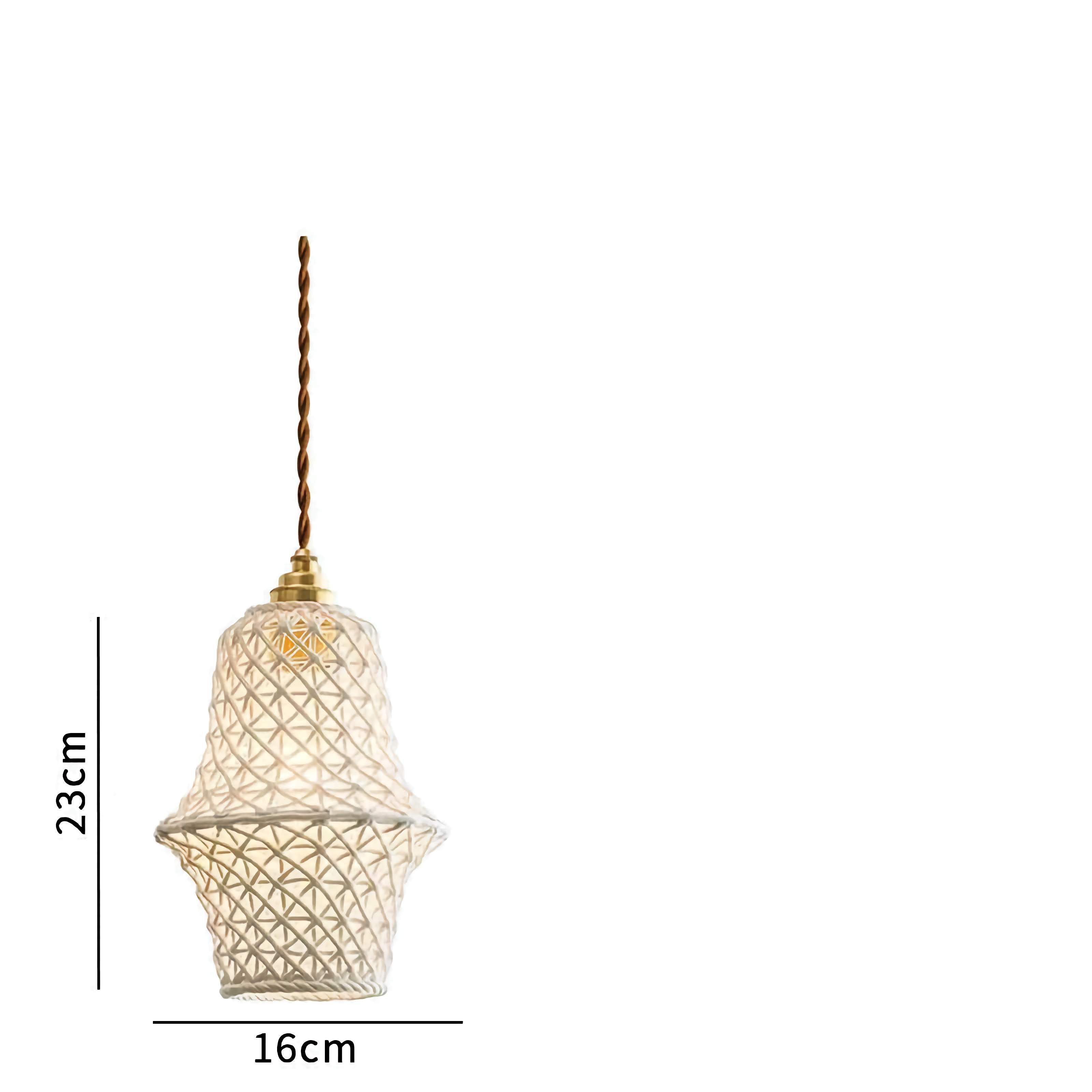 Ceramic Modern Led Pendant Lamp in White Blue or Pink | Luxury Transitional French Country Style