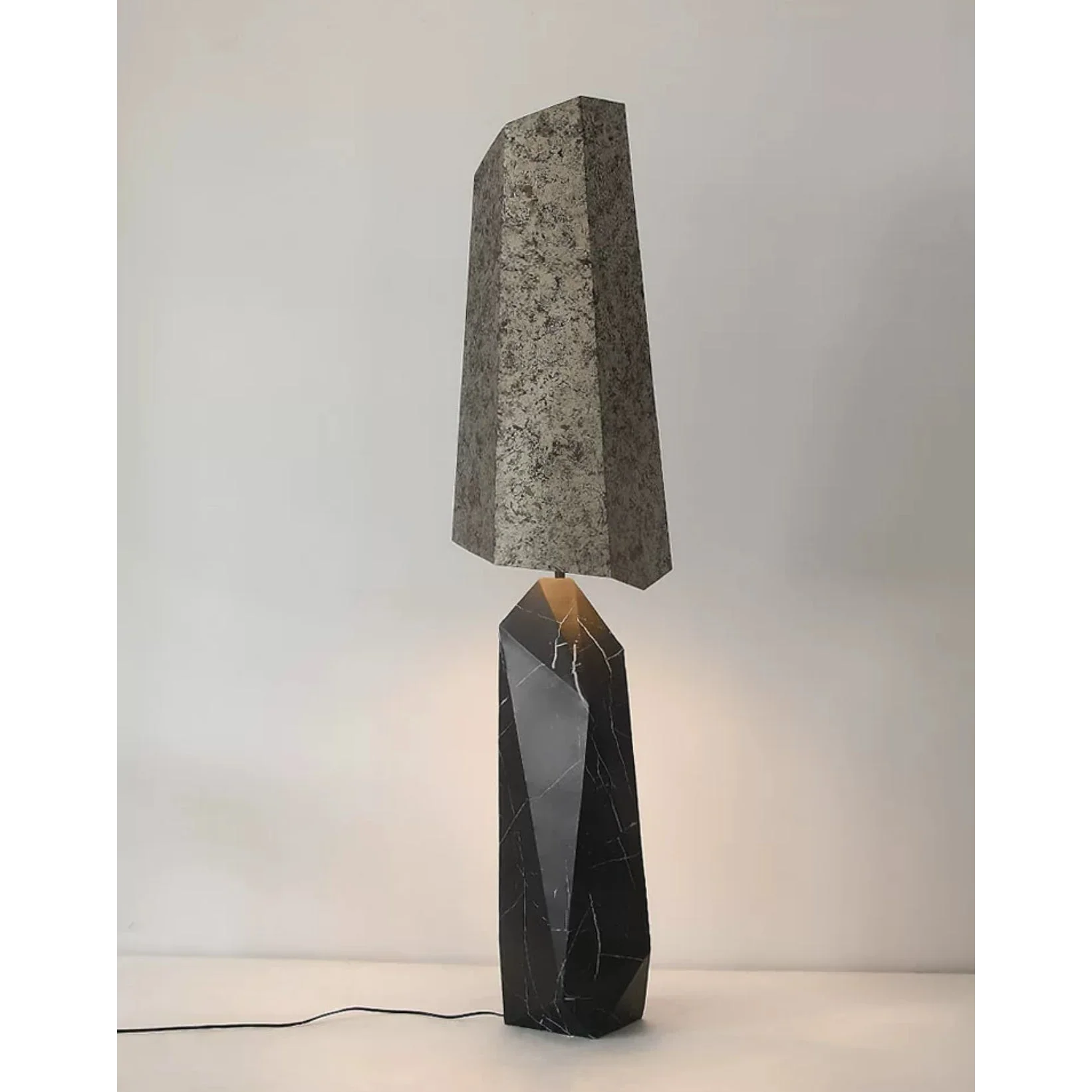 Shop for Floor Lamps Unique Design Wabi Sabi Grey Granite and Marble Lamp