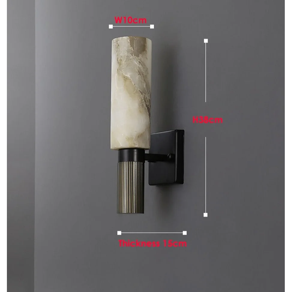 Decorative Wall Sconces Real Marble Copper Base Lights for Living Room Hotel Restaurants