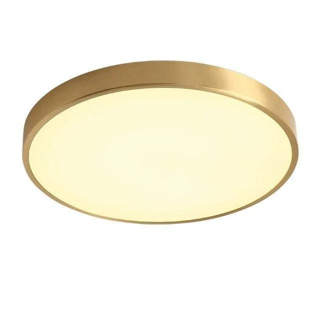 Copper Flush Mount Ceiling Light | Low-profile Frosted Modern Minimalist Bedroom & Hallway Casalolalights Luxury Lamps