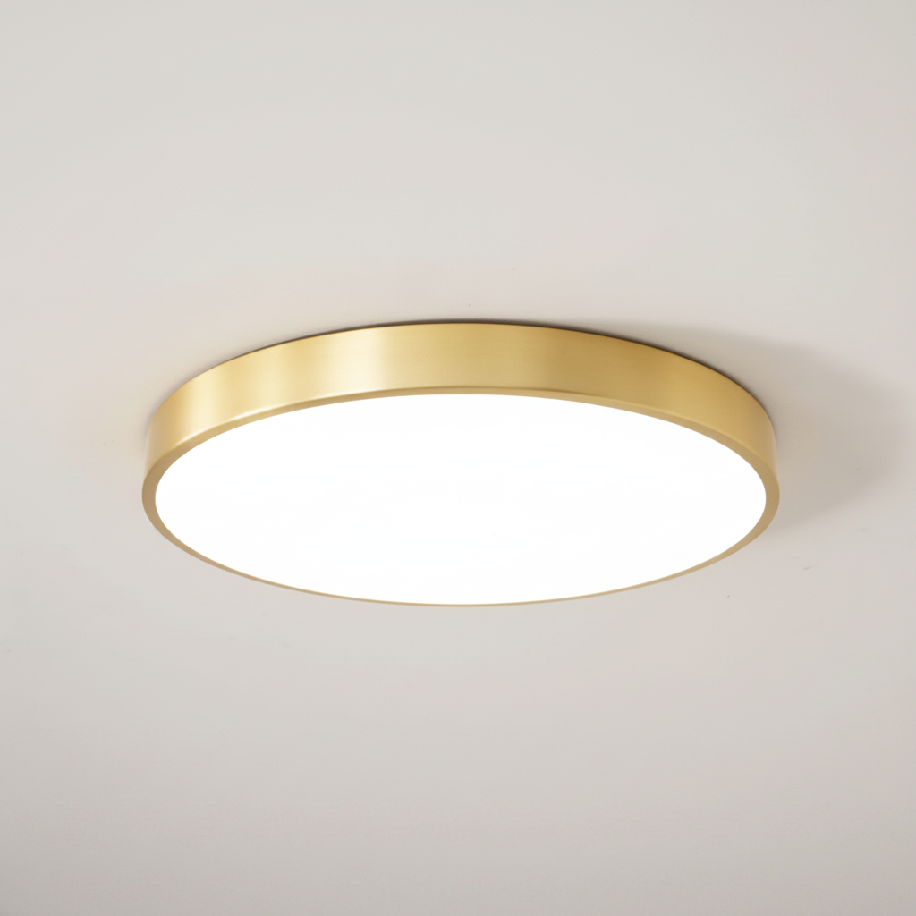 Copper Flush Mount Ceiling Light | Low-profile Frosted Modern Minimalist Bedroom & Hallway Casalolalights Luxury Lamps