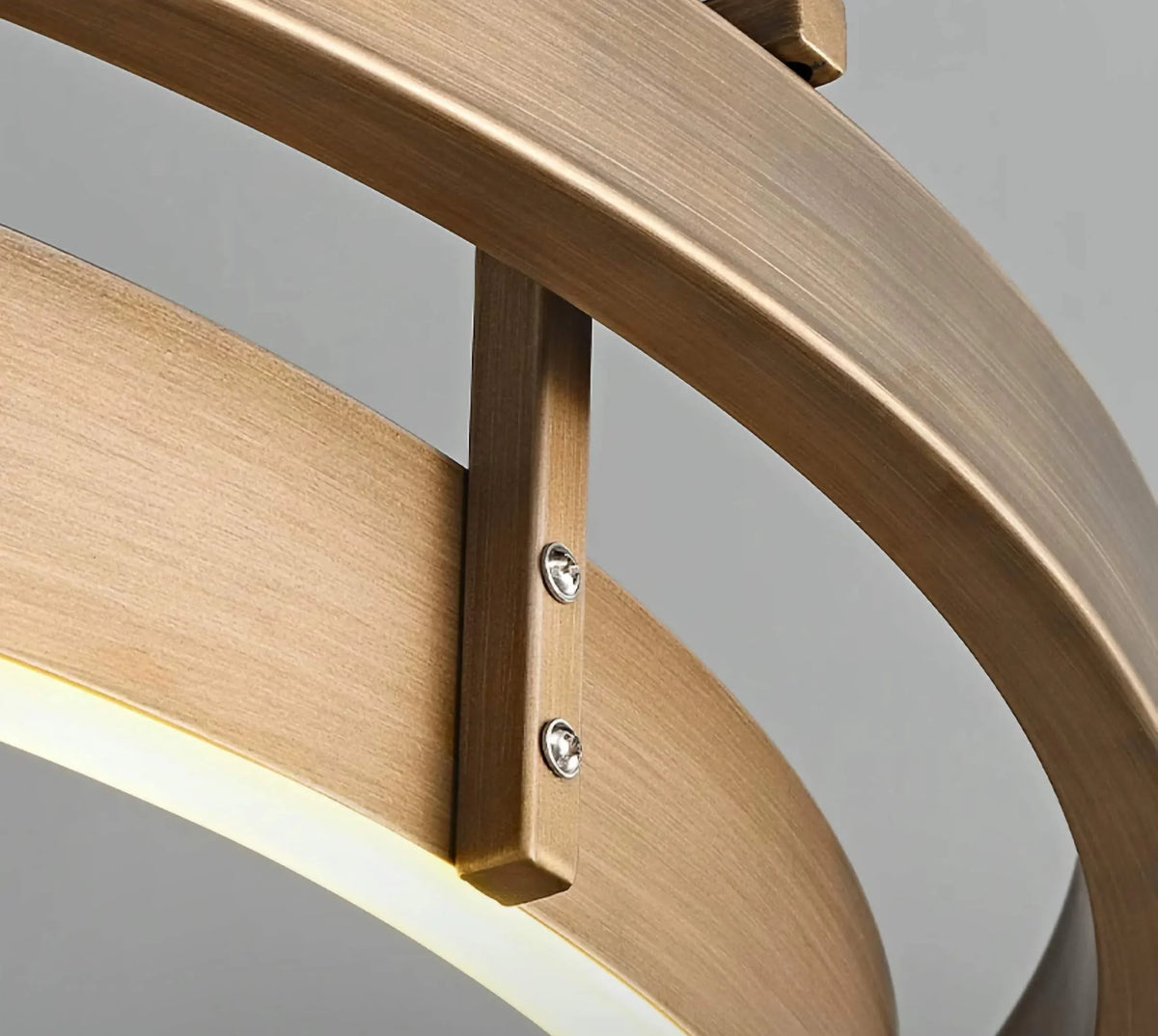 Double-ring Halo Chandelier | Brushed-brass Led Ring Modern Minimalist Foyer & Living Casalolalights Luxury Lamps