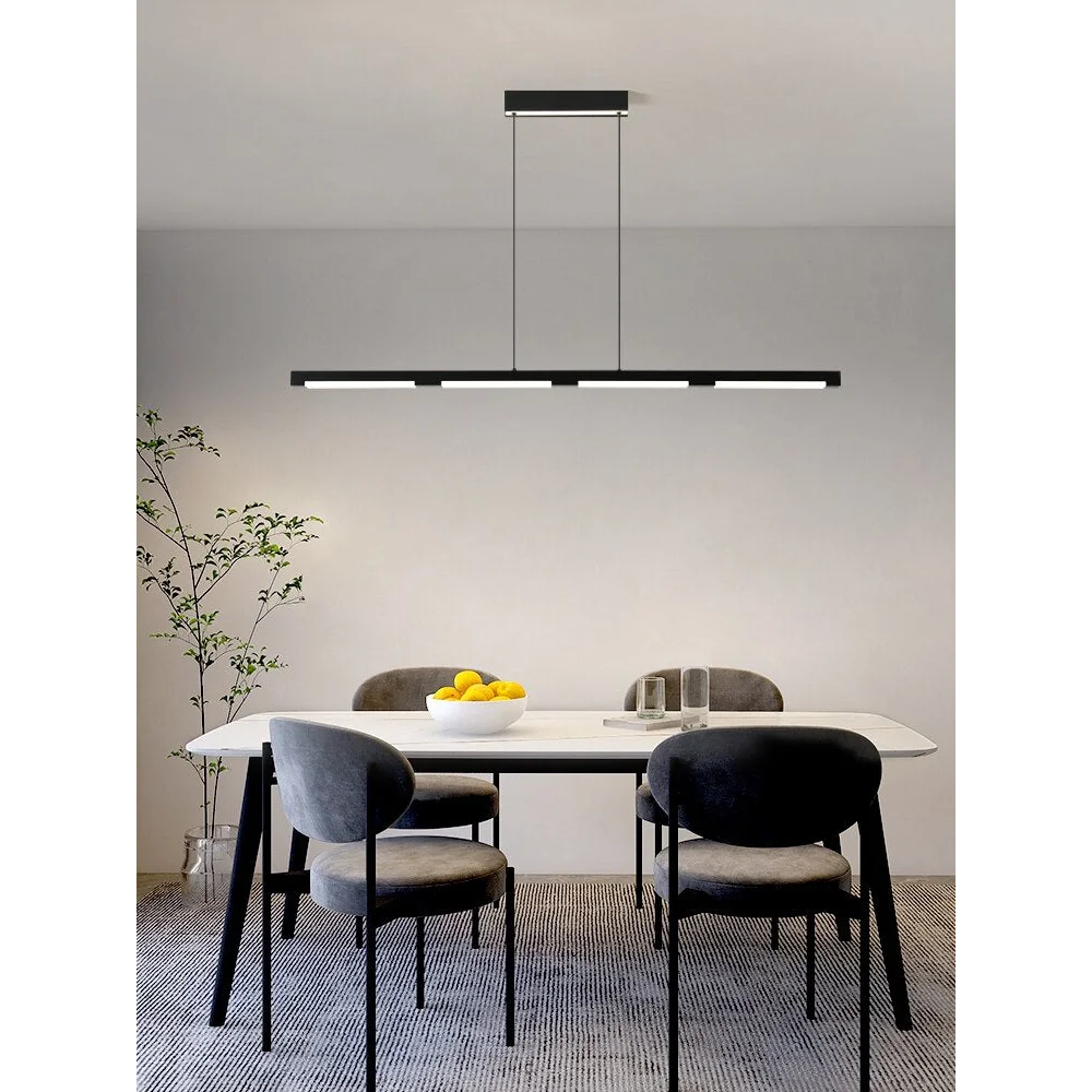 Modern Led Semi-flush Mount | Black Kitchen Pendant Lighting | Casalola