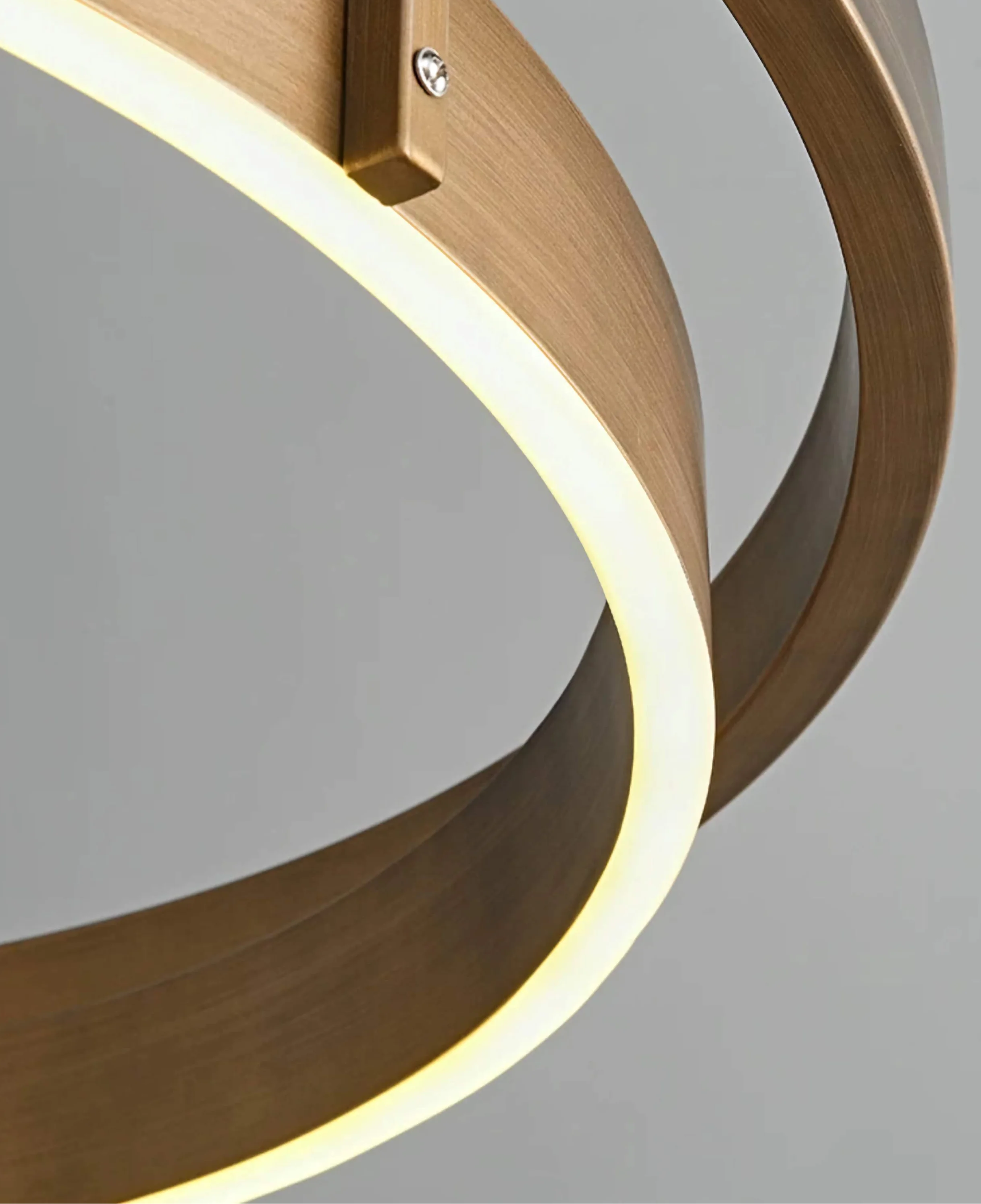 Minimalist Patinated Iron Ring Chandelier | Casalola Sculptural Pendant Light