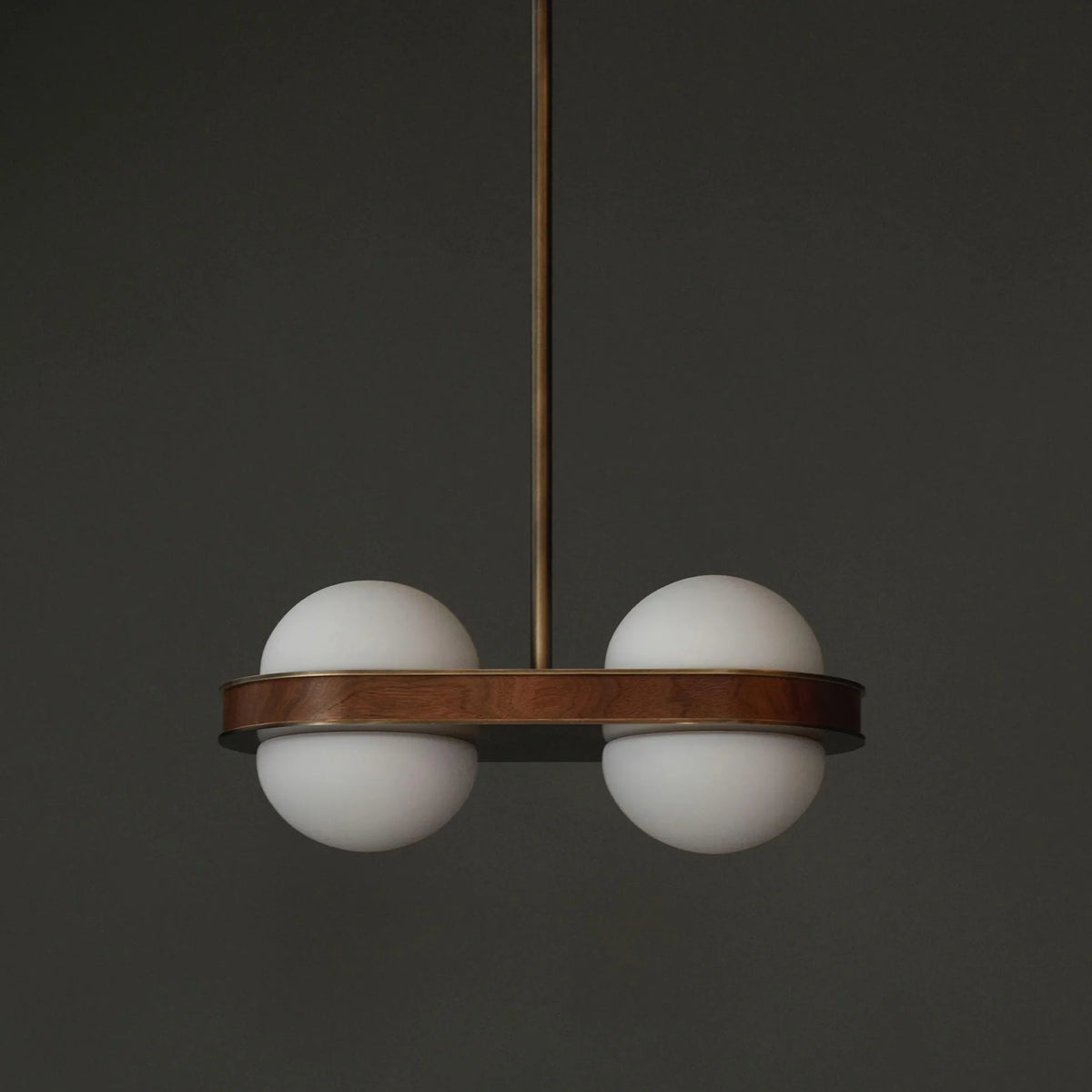Wood Brass & Opal Glass Pendant | 4-light Circular Minimalist Japandi Modern Dining Kitchen Casalolalights Luxury Lamps