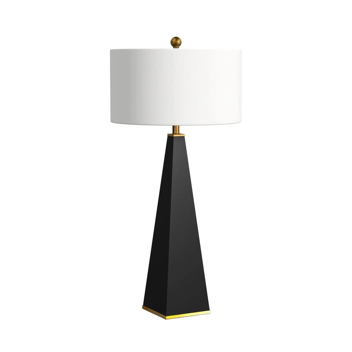 Obelisk Table Lamp 91cm | Tall Black & Copper Accent Contemporary Art Deco Console Bedroom Casalolalights Luxury Lamps