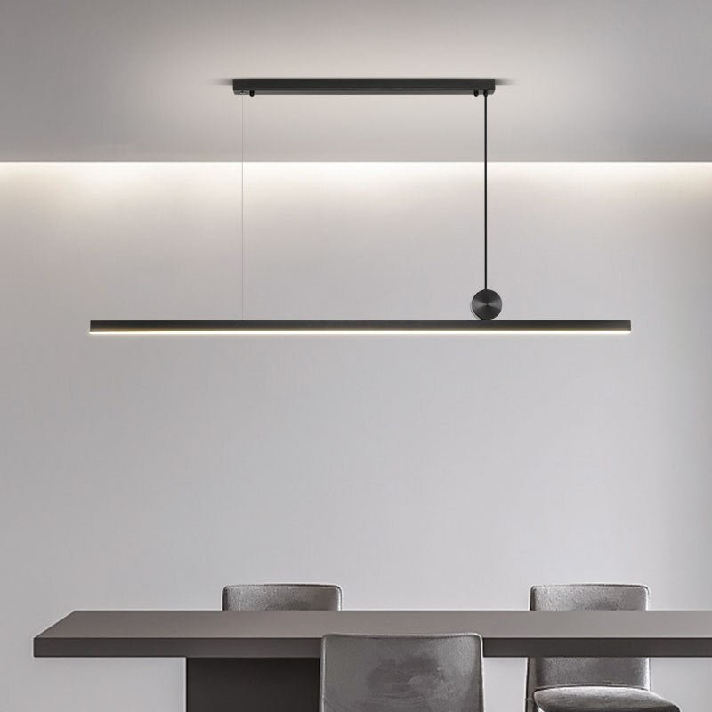 Modern Rectangular Led Ceiling Light Fixtures | Kitchen Pendant Lighting | Dining Room - Semi-flush Mounts