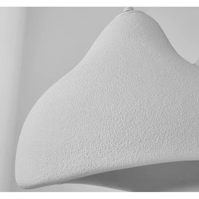 Modern Sculptural Pendant Light – Minimalist White Textured Ceiling Lamp for Dining or Living Room