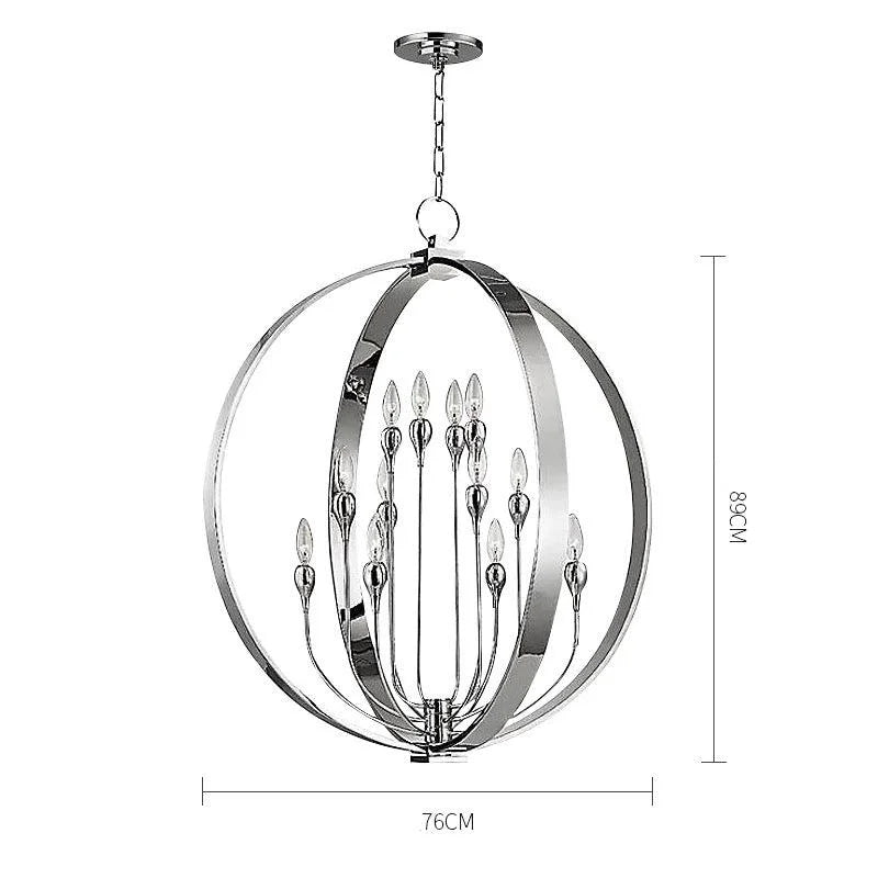 Silver Orb Chandelier | Openwork Iron Candelabra Modern Farmhouse Dining & Entryway Casalolalights Luxury Lamps