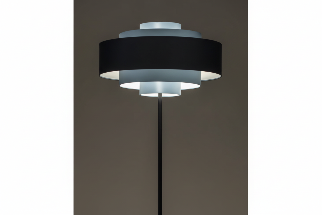 MODERN TIERED BLUE FLOOR LAMP - CL85070B