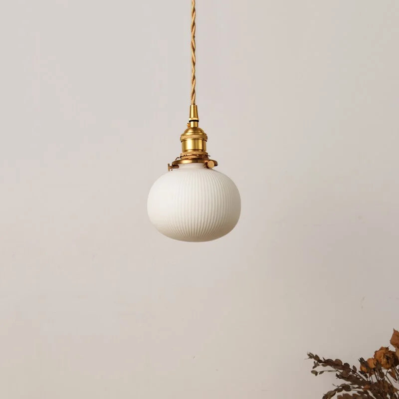 Elegant White Pendant Lamps | Ceramic Hanging Lights | 1 Lights for Living Room Bedroom Kitchen