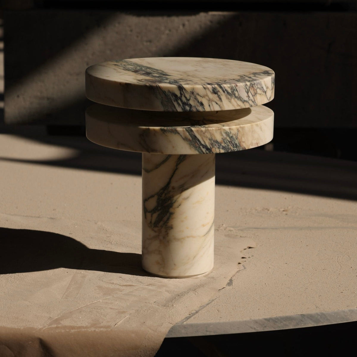 Monolithic Marble Table Lamp | Sculptural Led Accent Light