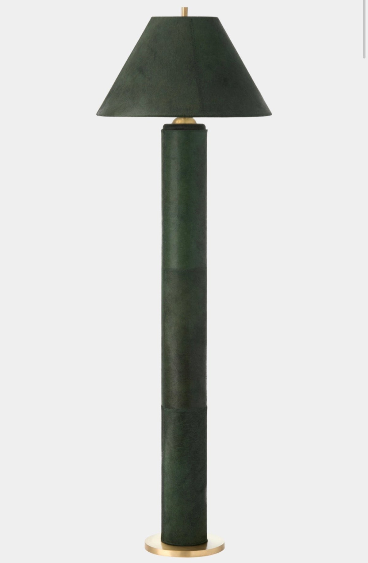 Leather Floor Lamp Green or Beige | 170cm Tall Brass Detail E26/e27 Dimmable Option Study Light Casalola Lights Luxury