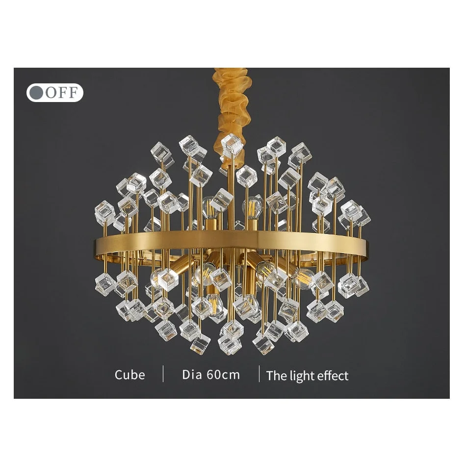 Glass Stone Chandelier 45-80cm | Multicolor or Clear Jewel-tone Gold Light Dining & Living Room Casalolalights Luxury