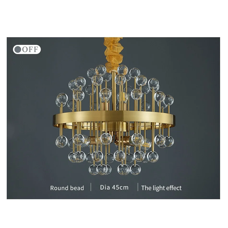 Glass Stone Chandelier 45-80cm | Multicolor or Clear Jewel-tone Gold Light Dining & Living Room Casalolalights Luxury