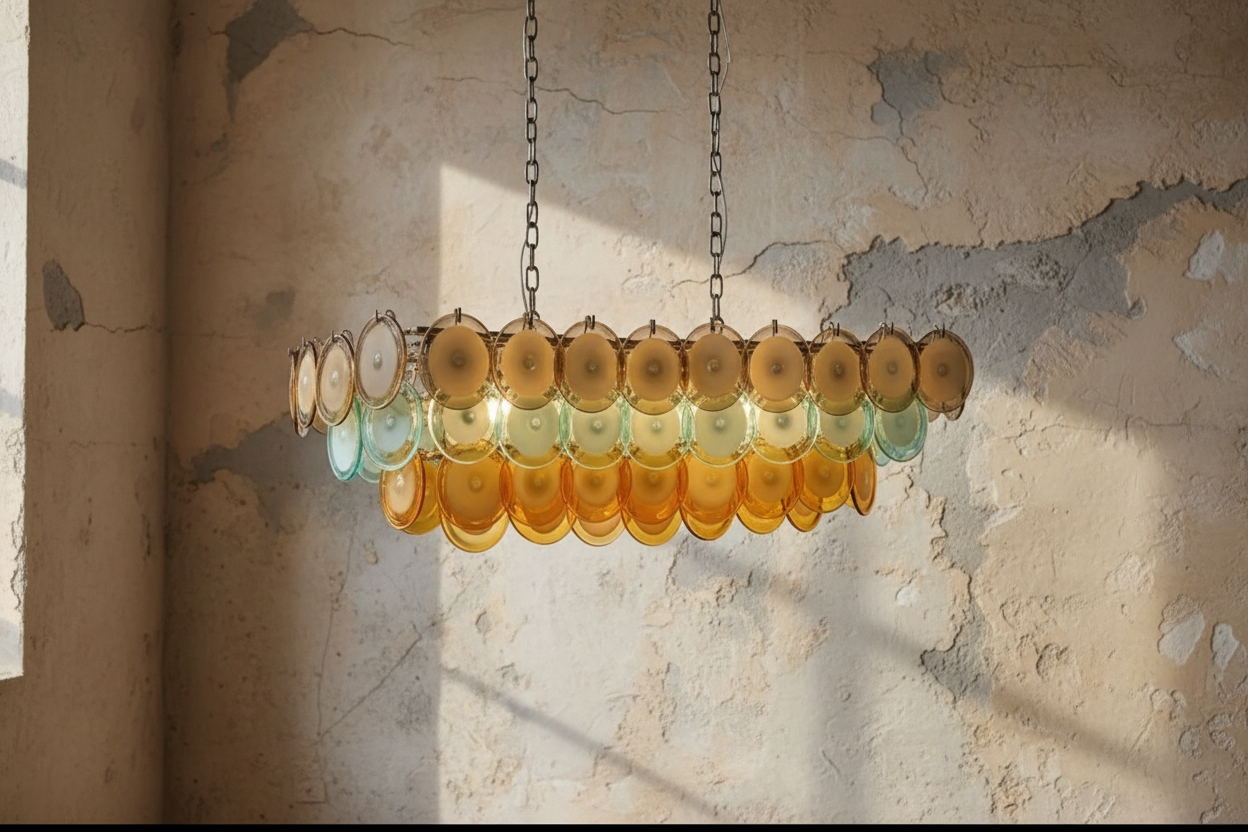 MURANO GLASS LONG CHANDELIER | CLOP895001