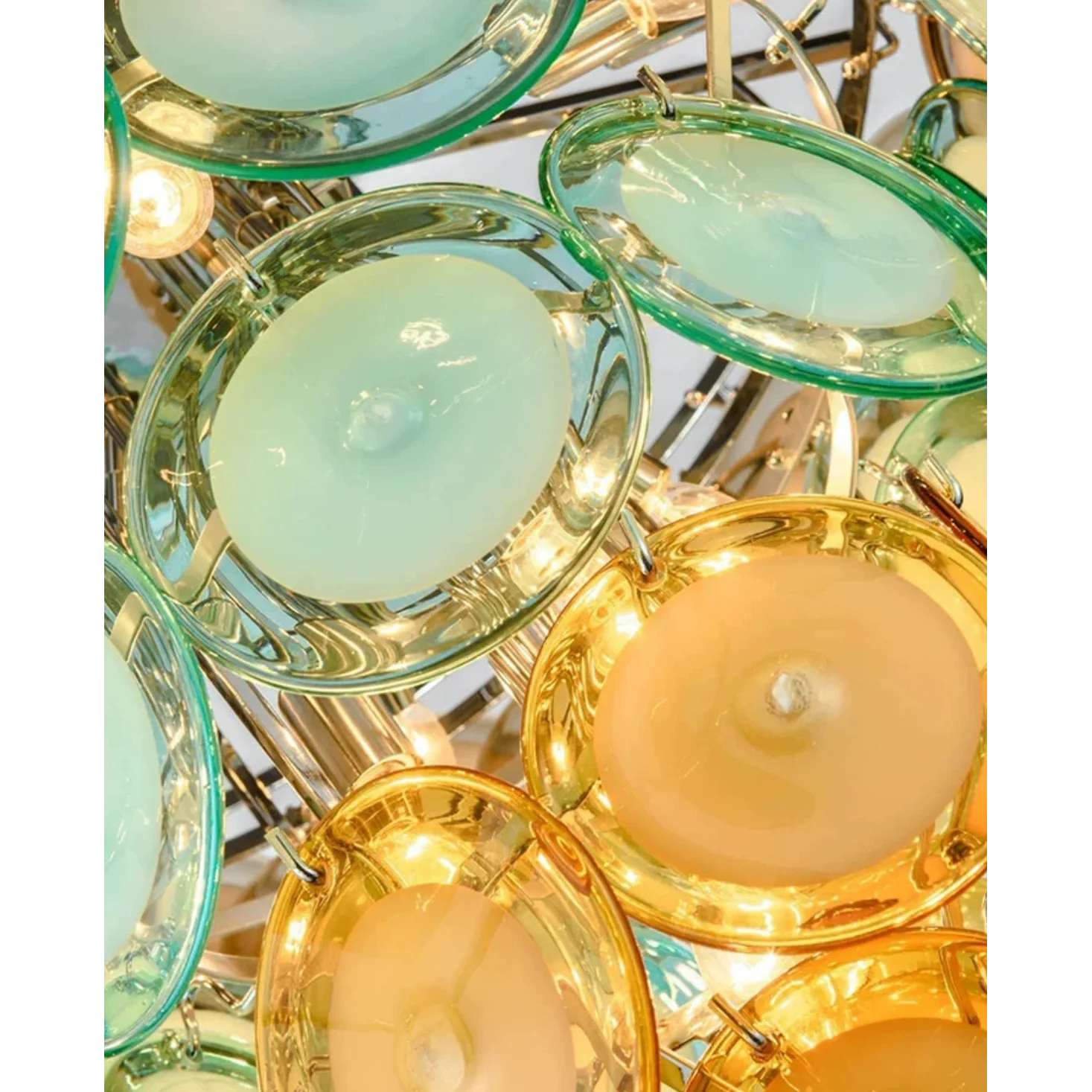 Murano Round Glass Chandelier for Modern and Eclectic Interiors