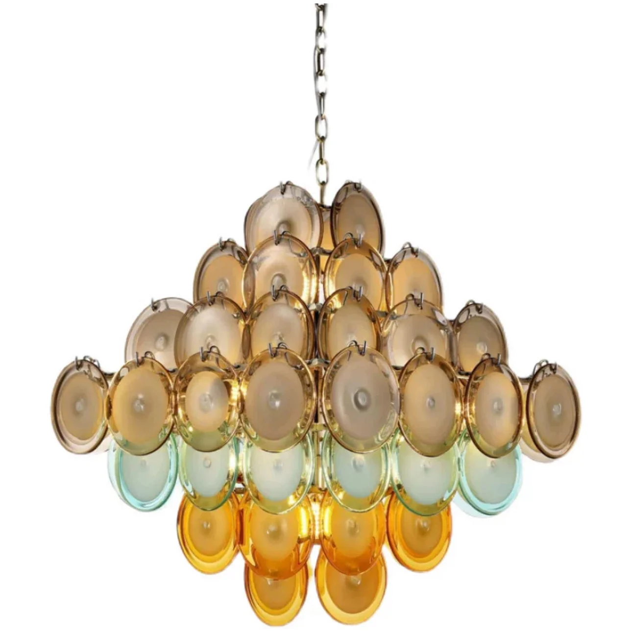 Murano Round Glass Chandelier for Modern and Eclectic Interiors