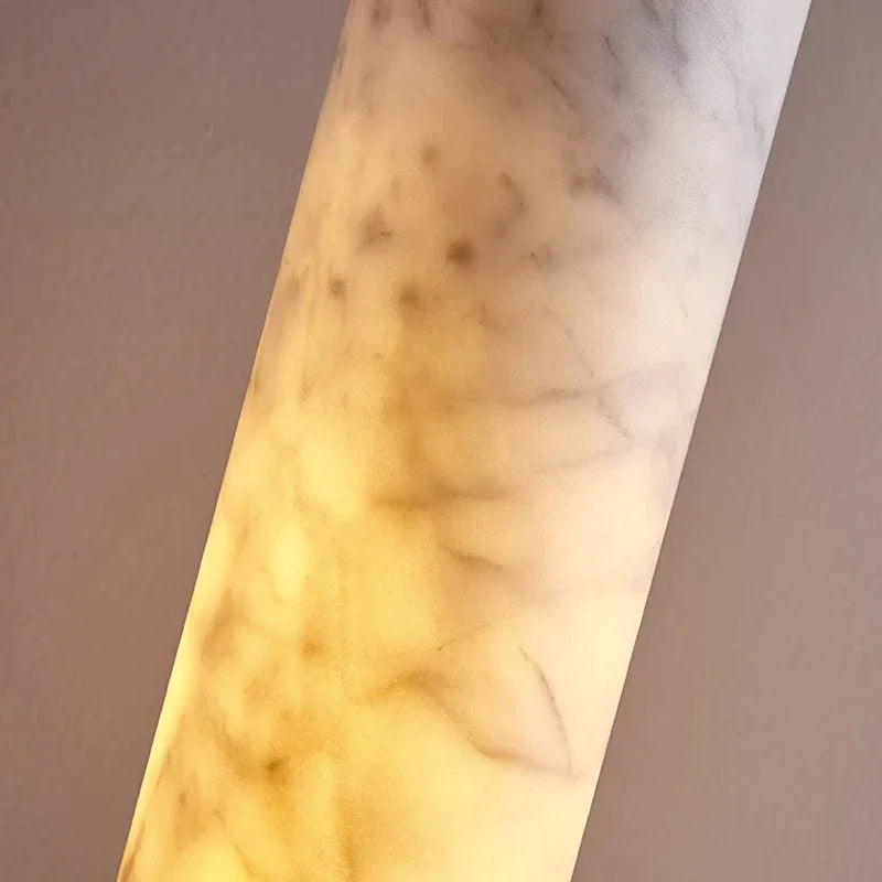 Marble Pendant Light | Slim Natural Stone Hanging Lamp Warm Glow Dining Room Kitchen Island & Hallway Casalolalights