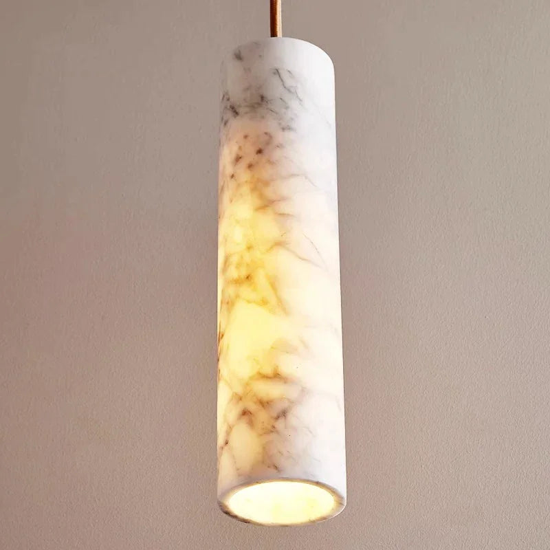 Natural Marble Pendant Lights For Dining Room Kitchen Island Stairs - Lamps
