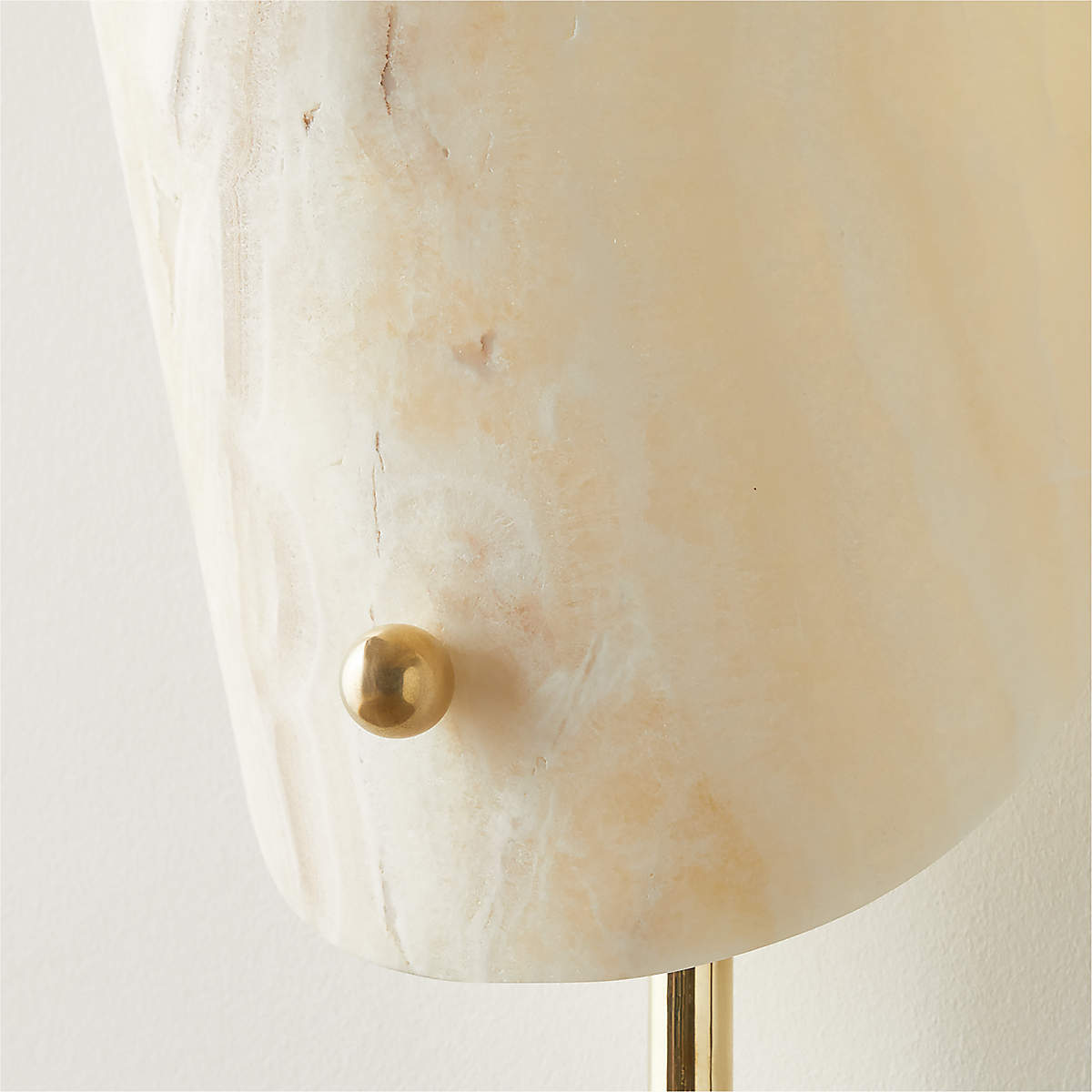 Long Jade Wall Lamp – 76 Cm Brass Rail Light with Natural Stone Shade for Bedroom or Reading Corner