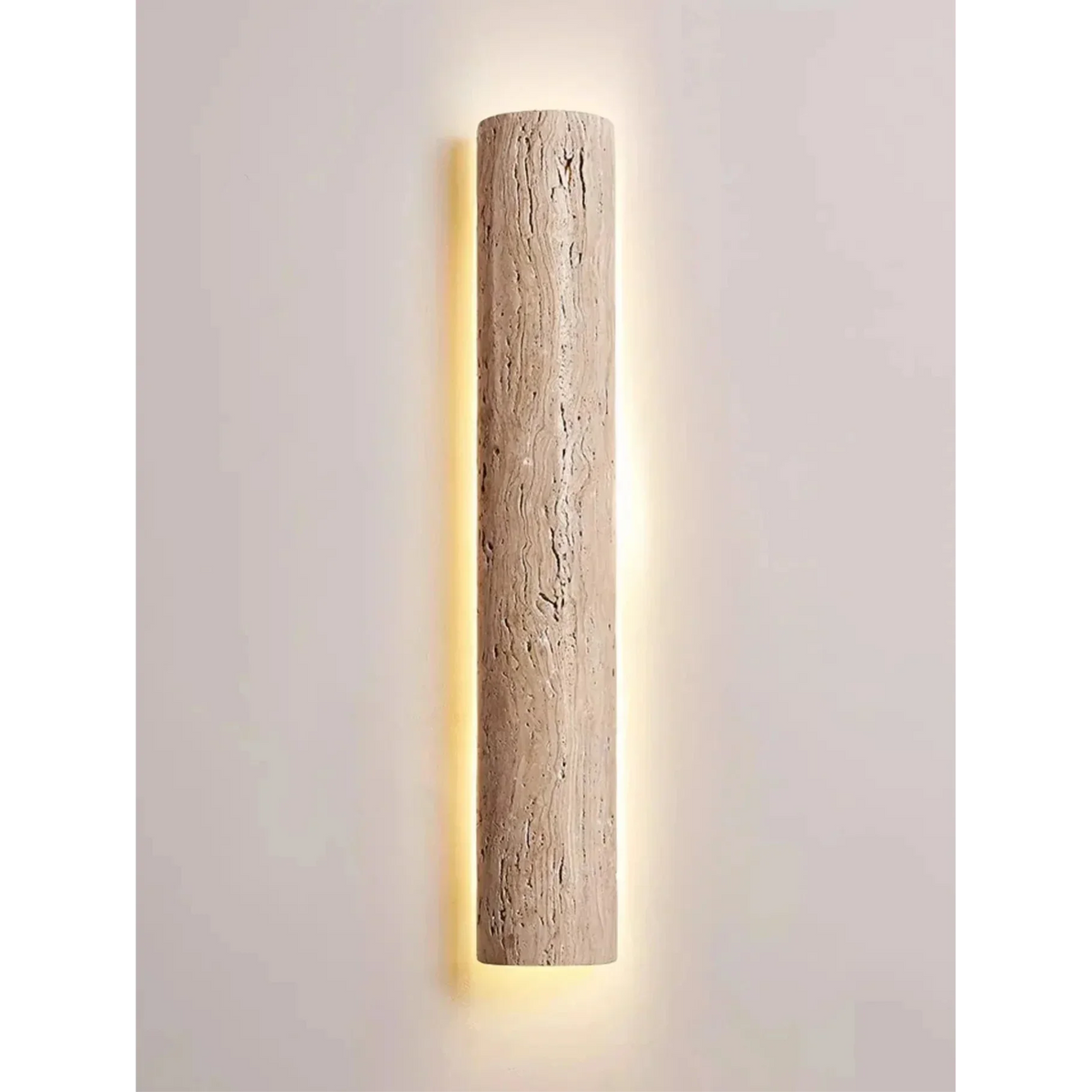 Travertine Wall Sconce 35-120cm | Natural Stone Led Light Japandi Minimalist Living Room Hallway & Bath Casalolalights