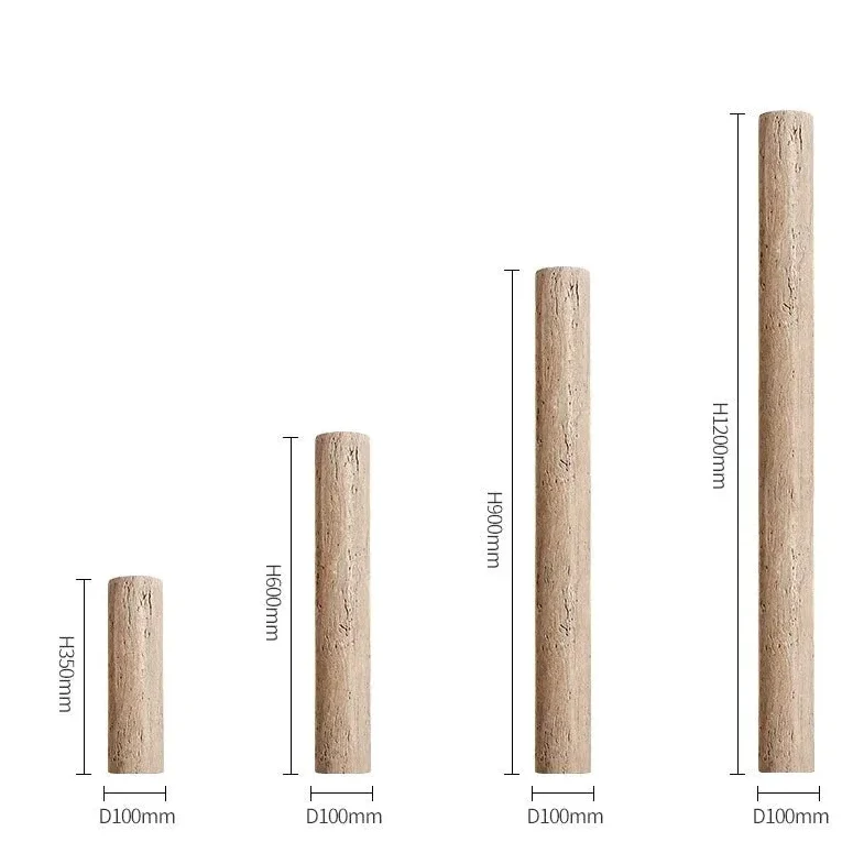 Travertine Wall Sconce 35-120cm | Natural Stone Led Light Japandi Minimalist Living Room Hallway & Bath Casalolalights
