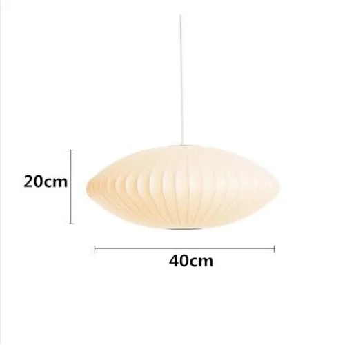 Nelson Bubble Pendant Lamp | White Silk Ceiling Lamps | Bedroom Living Room Lighting | Casalola