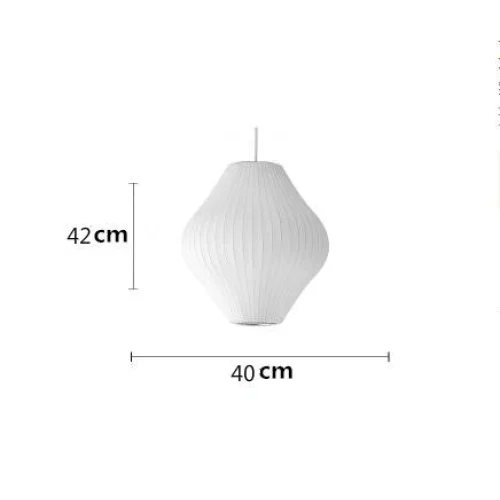 Nelson Bubble Pendant Lamp | White Silk Ceiling Lamps | Bedroom Living Room Lighting | Casalola