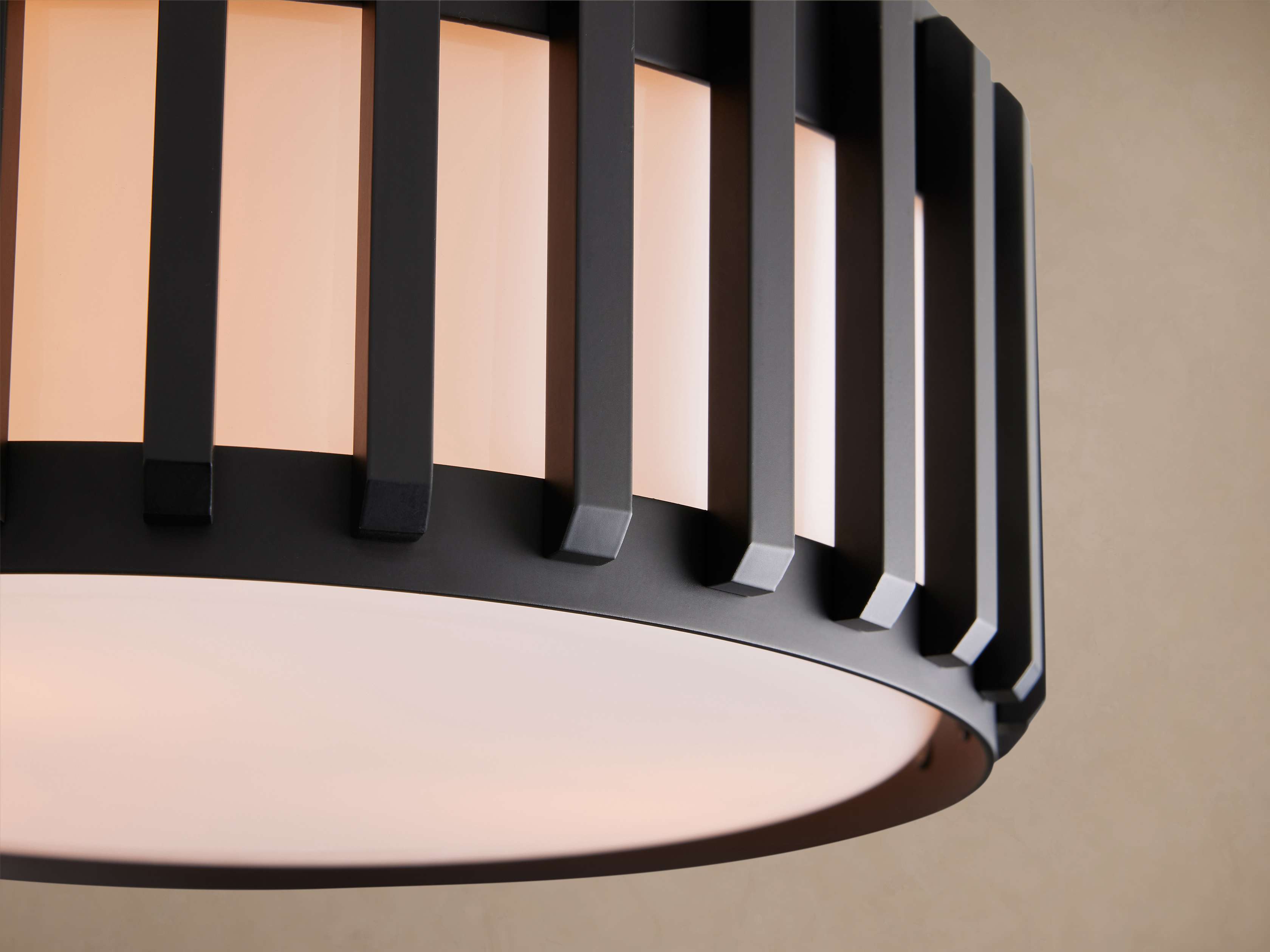 Black Steel and Milk Glass Flush Mount Ceiling Light Modern Indoor or Outdoor Porch Lighting Fixture Casalolalights