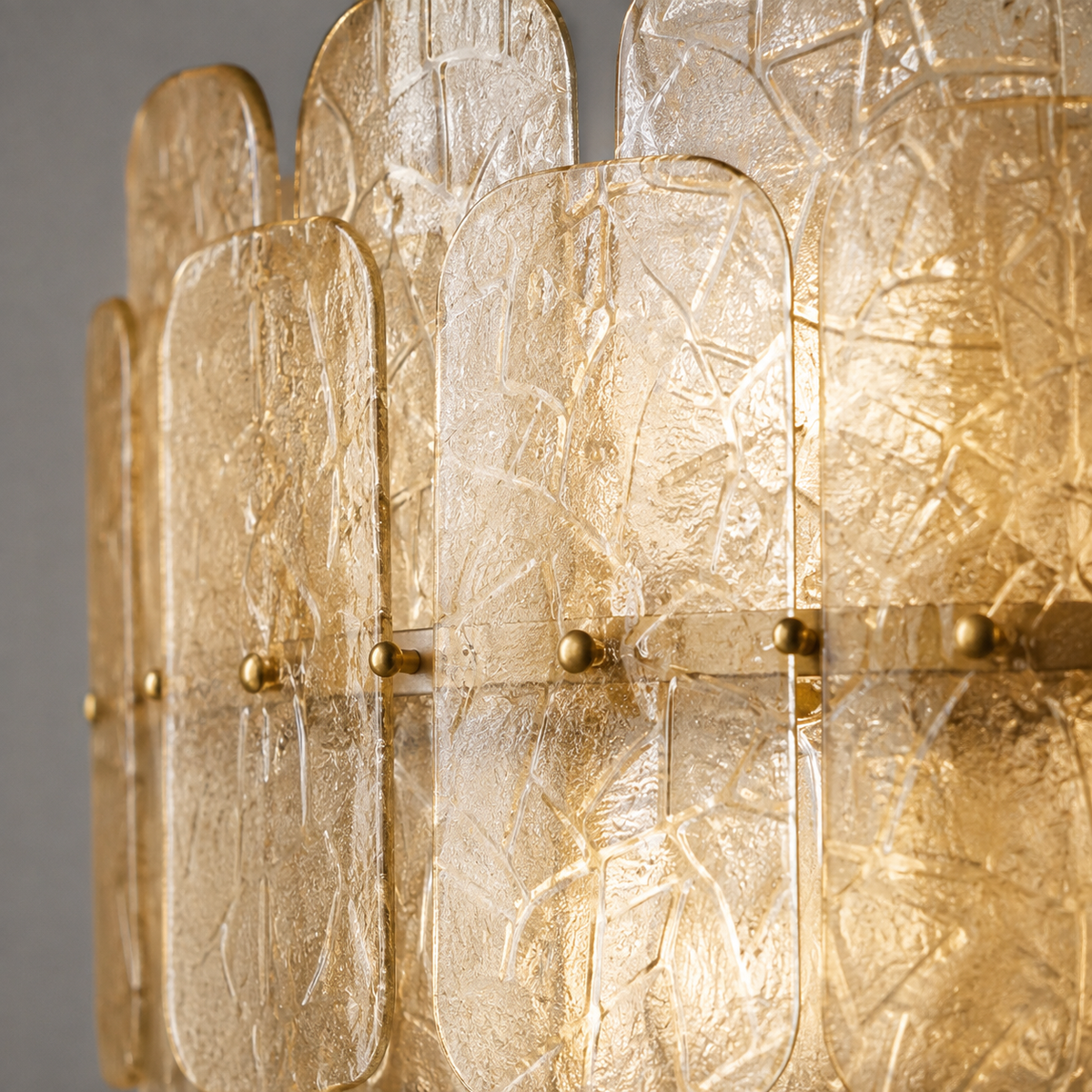 Smoky Art Glass & Brass Chandelier for Dining Room | Mid-century Modern Entryway Ceiling Light Casalolalights Luxury