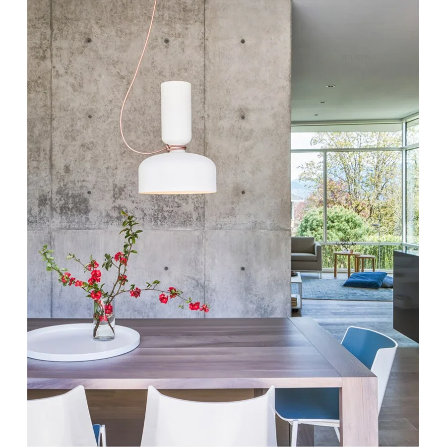 Nordic Pendant Light | Minimalist Painted Metal Dome Black or White Kitchen Island & Dining Room Casalolalights Luxury