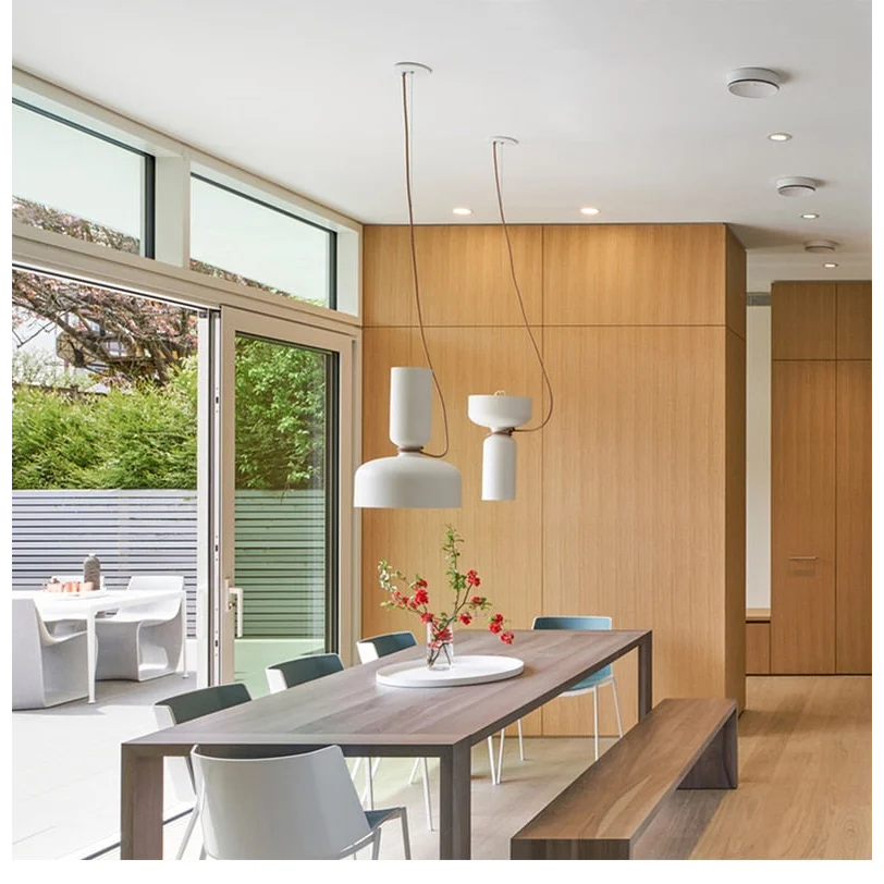 Nordic Pendant Light | Minimalist Painted Metal Dome Black or White Kitchen Island & Dining Room Casalolalights Luxury