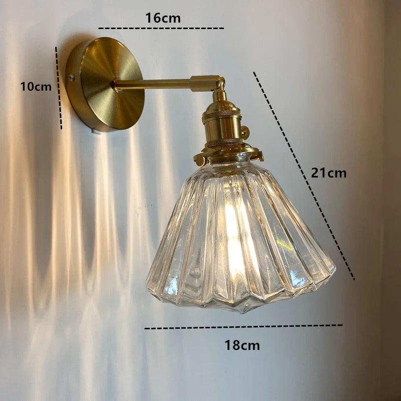 Nordic Wall Lamp with Rotatable Glass Shade
