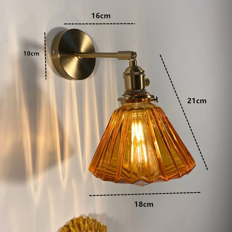 Nordic Wall Lamp with Rotatable Glass Shade