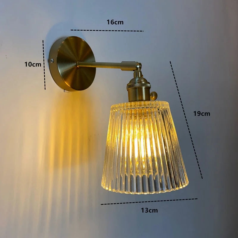 Nordic Wall Lamp with Rotatable Glass Shade